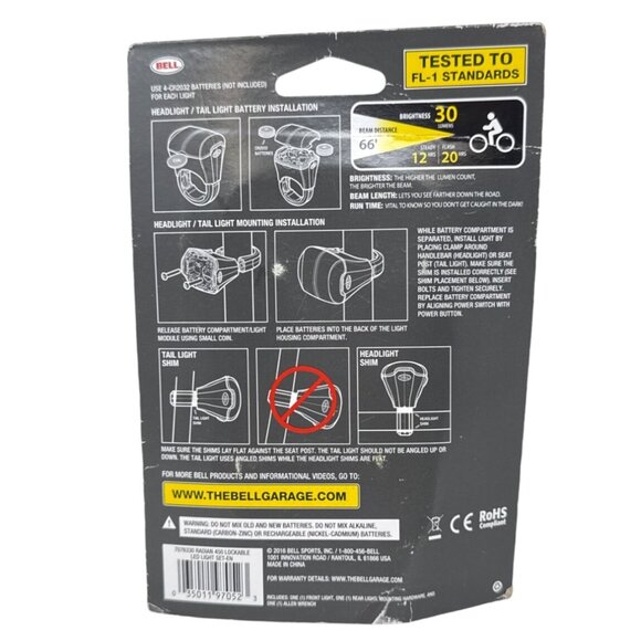 Bell Lockable LED Light Set With Multiple Modes - Picture 2 of 2